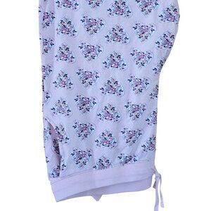 Womens Heart Floral Print Jogger Pajama Pants WDrawstring cottagecore fairycore